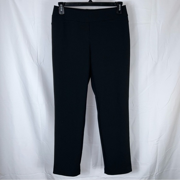 T Tahari Pants Straight Leg Pull on High Rise Elastic Waist Business Dress Pants - Picture 1 of 10